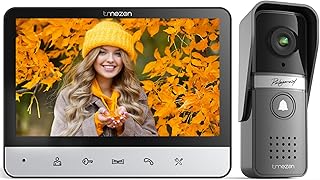 TMEZON Visiophone Connecté 4 Fils Kit Interphone Vidéo Filaire avec écran Couleur 7