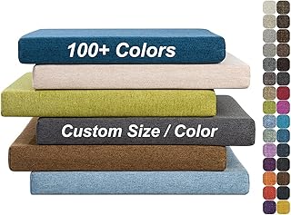 LUXUCURE Coussin de Banc sur Mesure,Coussin de Banc de Taille Personnalisée pour Canapés Extérieur et Bancs de Jardin,Coussin de Remplacement en Mousse avec Revêtement en Tissu Amovible Antidérapant