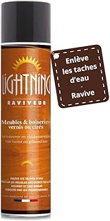 Raviveur Rénovateur Universel meubles et bois 400ML - Nettoyant Sol et bois verni ou ciré LIGHTNING (Aerosol)