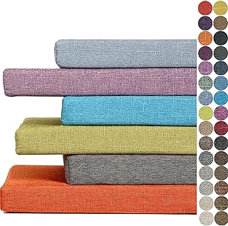 Pcevathiy Coussin de Banc sur Mesure, Coussin Banc Taille Personnalisée pour Banquette Interieur/Salon de Jardin Impermeable Exterieur avec Fond Antidérapant (3cm Dépaisseur)