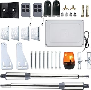 Kit automatisme portail battant PNI MAB300LR, avec 2 moteurs 40W, télécommandes et tableau de commande, photocellules et lampe, longueur portail 2 x 2,5m max, poids portail 200Kg