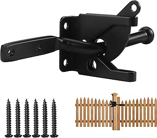 Loquet De Portail En Acier Inoxydable à Levier Automatique De Gravité Auto Loquet De Portail Verrou de Porte Jardin Verrou de Portail Verrouillage pour Clôture de Jardin