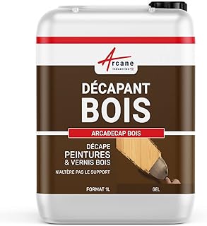 Décapant bois : Produit décapant pour peinture et vernis : Arcadecap bois - 1 L - ARCANE INDUSTRIES