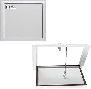 Trappe de Visite 600x600 mm en Acier,Fabriquée Uniquement pour le Plafond,avec Corde de Sécurité,Fermeture Magnétique Premium,Installation Sécurisée,Accès Facile aux Câbles,Équipements Cachés